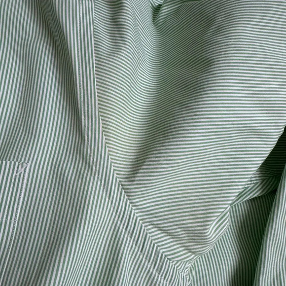 Tommy Hilfiger Green Striped Long Sleeve Button Up
Shirt Size 15 - Picture 6 of 6